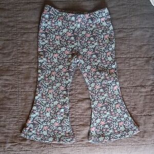 Jessica Simpson Kids Floral Flared Leggings - Pink and Blue